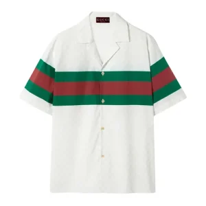 Gucci Áo Sơ Mi Nam Gucci Cotton Bowling In White 791771 ZAQOR 9669 Màu Trắng Size 44