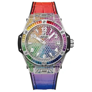 Hublot Đồng Hồ Nữ Hublot Hublot OneClick Rainbow Steel 39mm Phối Màu