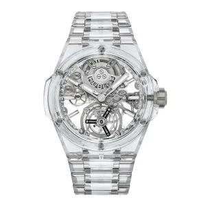Hublot Đồng Hồ Nam Hublot Integral Tourbillon Full Sapphire Watch 455.JX.0120.JX Màu Trắng