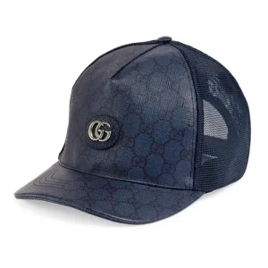 Gucci Mũ Gucci Casquette En Toile GG Supreme Hat Màu Xanh Navy Size S