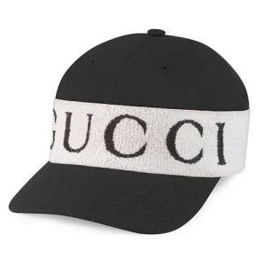 Gucci Mũ Gucci Baseball Hat With Headband 492545 Màu Đen Trắng Size XS