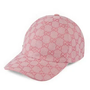Gucci Mũ Nữ Gucci GG Canvas Baseball Hat Màu Hồng Size 56