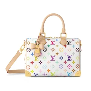 Louis Vuitton Túi Xách Tay Nữ Louis Vuitton LV Speedy Bandoulière 25 LV x TM M13085 Màu Trắng Họa Tiết